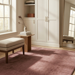 Tapis classique en laine tufté à la main rose poudré, antidérapant, à motif géométrique, pour salon, chambre, salle à manger, maison moderne - Product Image 3