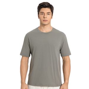 Camisetas de alta calidad, camisetas transpirables con logotipo personalizado, cuello redondo de Color sólido, cómodas, para correr, Fitness, Top deportivo - Product Image 1