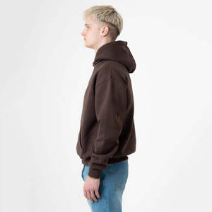 Wholesale Custom Logo Heavyweight 400gsm Blank Oversized Streetwear Hoodie <b>Men</b> Unisex Plain Cotton Drop Shoulder <b>Pullover</b> - Product Image 2