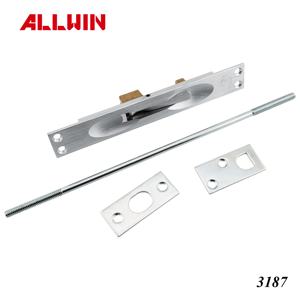 Loquet manuel en laiton finition chrome satiné, homologué UL 3 heures résistance au feu, 170x25mm, pour portes métalliques (OEM/ODM) - Product Image 6