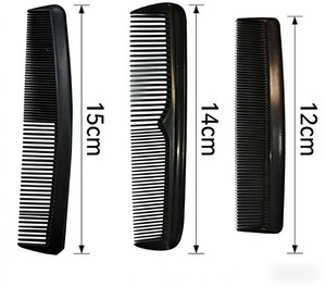 Juego de peines para peinar el cabello, peine negro para peinar el cabello, peine de dientes finos, peine para hombre, juego de peines para estilista, 3 uds. - Product Image 1