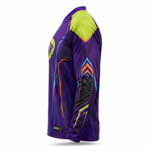 Maillots de paintball personnalisés vert lime, maillots d'équipe personnalisés avec logo en caoutchouc, vêtements d'équipe pour tournois, prix abordable. - Product Image 4