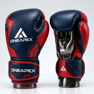 Gants de boxe rouges et bleu marine, gants d'entraînement professionnels, gants de combat rembourrés, logo personnalisé OEM, vente en gros de gants de sport - Product Image 3