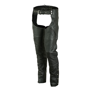 Guêtres de moto en cuir pour hommes, protection intégrale des jambes, sangles réglables, fermetures éclair latérales et style classique - Product Image 5