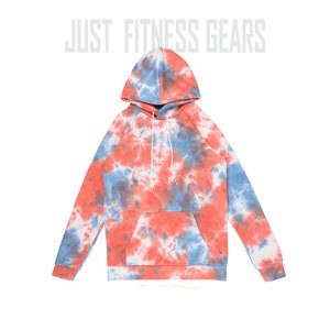 Sweat-shirt à capuche unisexe tie-dye, coupe régulière, oversize, décontracté, tricoté, été, motif multicolore - Product Image 6