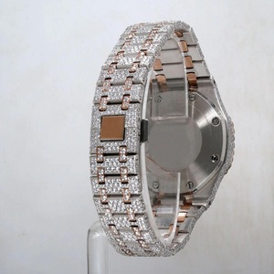 Luxury Unisex Stainless Steel Watch Dial Glass Analog Quartz <b>Chronograph</b> 41mm Square Case Push Button Hidden Clasp Auto Date - Product Image 4