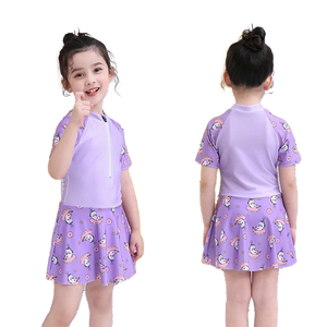 Maillot de bain à séchage rapide pour femmes et enfants Pantalon de bain en nylon spandex imperméable à l'eau design floral personnalisé-OEM ODM pour filles - Product Image 3