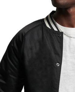 High Quality Custom Logo Men Satin Varsity Jacket Embroidered <b>Decoration</b> Baseball Plus Size Embroidered Casual Design - Product Image 4