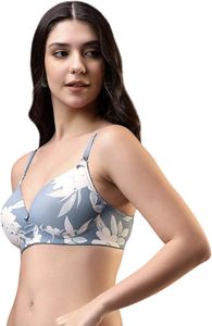 Soutien-gorge sans armatures imprimé pour femmes, couvrant entièrement la poitrine, rembourré et confortable pour tous les jours, soutien-gorge réglable et rembourré pour le confort quotidien des femmes - Product Image 3