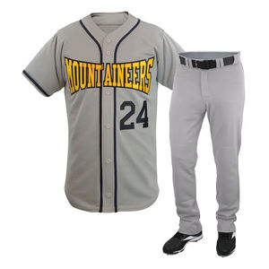New Model <b>Men's</b> Baseball Softball Uniform Set Quick Dry Breathable Anti-Bacterial 100% Polyester Sports Wear Wholesale - Product Image 4