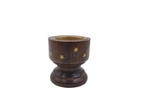 Brûleur à Bakhoor Arabe en Bois Écologique Vintage avec Incrustations en Laiton pour la Décoration Religieuse de la Maison et des Majlis – Fourniture B2B