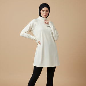 Chemise à manches longues pour femmes, coupe ample, respirante, avec trous pour les pouces, protection UPF50+, écologique, pour le sport et les loisirs, toutes saisons - Product Image 1