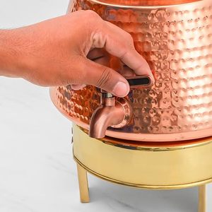 Distributeur d'eau en cuivre avec base en laiton finition martelée pour usage domestique - Product Image 6