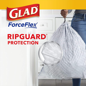 Glad Forceflex Tall Kitchen 13 Gallon Drawstring Trash <b>Bags</b> with Odorshield (150 Ct.) - Product Image 5