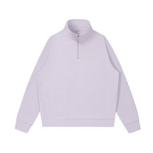 Sweat-shirt à capuche col polo coupe ample automne/hiver 260g avec broderie logo personnalisée, prix usine Chine Bangladesh - Product Image 4