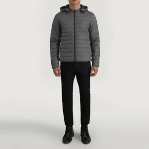 Lightweight Slim Fit Men Puffer <b>Jacket</b> Quilted Bubble Coat Hooded Winter Outdoor Warm Casual Fashion <b>Packable</b> Waterproof Heated - Product Image 3