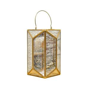 Venta Directa de Fábrica, Lámpara de Metal y Vidrio Hecha a Mano, Uso Interior y Exterior, Forma Cuadrada Geométrica, Lámpara Decorativa para el Hogar - Product Image 5