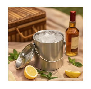 Cubetas de hielo de acero inoxidable para fiestas, cubetas de hielo para cócteles, nuevo diseño, cubetas de hielo de acero, diseño moderno - Product Image 4