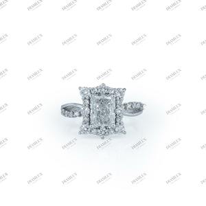 Anillo de oro blanco de 10 quilates con diamante de laboratorio para bodas, compromisos y ocasiones especiales - Product Image 2