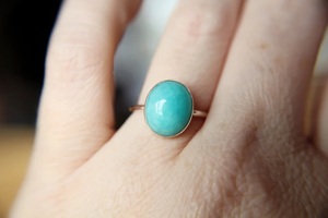 Anillo de Amazonita Natural en Plata de Ley 925, Anillo de Piedras Preciosas Hecho a Mano para Mujer, Joyería al por Mayor, Anillo de Amazonita Natural - Product Image 2