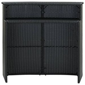 Tavolo da Bar Standard in Rattan PE Nero Resistente - Product Image 2