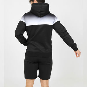 Ensemble sweat à capuche et short pour homme en molleton de coton mélangé 320 GSM, sur mesure, respirant, avec logo personnalisé - Product Image 2