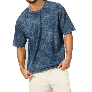breathable cotton fabric relaxed fit crew neck Men's <b>T</b>-<b>Shirts</b> with faded texture breathable cotton fabric relaxed fit crew neck - Product Image 1