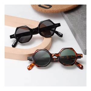 Gafas de Sol con Marco Pequeño y Forma Poligonal para Hombre, Retro, Unisex, Venta al por Mayor, Estilo 2025, Nuevas, con Logotipo Personalizado - Product Image 1