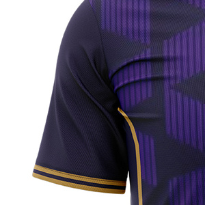 Custom Sublimated Men's Soccer Jersey Crew Neck Short Sleeve Color Blocked Lightweight Geometric Pattern Moisture Wicking - Product Image 3