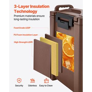 Dispenser per Bevande Calde e Fredde da 19L (5 Galloni) con Rubinetto e Maniglia, per Uso in Feste - Product Image 3