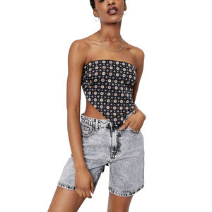 Shorts cargo pour femmes, mode vintage, couleur unie, denim délavé, shorts chauds d'été, décontractés, sexy, respirants, séchage rapide, jeans - Product Image 1