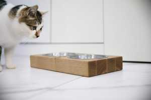 Comederos Elevados Personalizados de Acero Inoxidable para Mascotas, Plato para Comida y Agua para Perros y Gatos, Hs Husnain Crafts, Inserto Extraíble, Color Neutro - Product Image 2