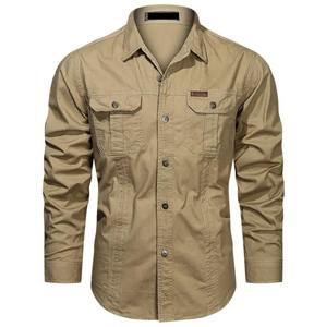 T-shirt décontracté à manches longues pour homme avec impression photo et poches poitrine en jersey polyester/coton respirant et à séchage rapide, noir - Product Image 6