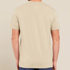 T-shirt à manches courtes pour homme, col rond, 100% coton, coupe classique, couleur unie, impression personnalisée, logo sur le devant, respirant, séchage rapide, décontracté - Product Image 2