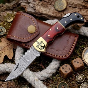 Excellent Quality Hand Forged Damascus Steel Professional Foldable Pocket EDC <b>Knife</b> Back <b>Lock</b> OEM ODM Available Customizable - Product Image 5