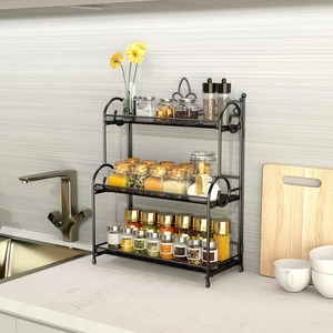 Étagère de rangement en métal élégante, idéale pour l'organisation des comptoirs de cuisine et de salle de bain, et pour les solutions de rangement domestique. Vente en gros depuis l'Inde. - Product Image 4