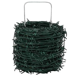 Fil barbelé en acier galvanisé à chaud, 328,08 pieds, vert, durable et résistant aux intempéries - Product Image 2
