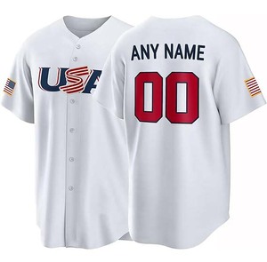 Camiseta de Béisbol Sublimada Transpirable a la Moda, Personalizada con Estampado Hip Hop, Camisa de Béisbol con Botones Completos, Ropa Urbana - Product Image 1