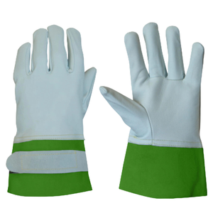 Guantes de Soldadura TIG de Alta Calidad y Resistencia, de Piel de Oveja y Vacuno, Antideslizantes, Sin Látex, con Protección Contra la Abrasión y Puño Tejido - Product Image 1