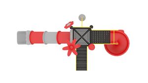 Structure de jeux extérieure Little Fingers LFO MPS 06A - Construction en acier et plastique - Product Image 4