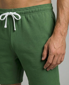 Shorts de sport décontractés vintage pour hommes 100% coton peigné de haute qualité écologiques séchage rapide respirants avec cordon de serrage - Product Image 4