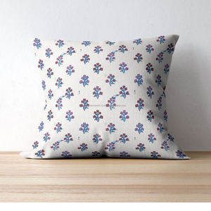 Nouvelle collection de housses de coussin imprimées à la main pour un style ethnique et bohème, housses de coussin carrées imprimées légères et pliables pour la vente au détail - Product Image 5