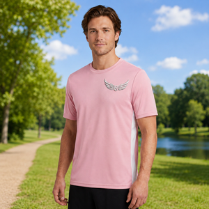 Crew Neck Short Sleeve Solid Color T-<b>shirt</b> Unisex Adult Breathable Polyester Regular Fit All Seasons - Product Image 5