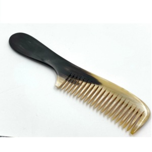Peigne à cheveux en corne de buffle, meilleure qualité, fait main, peignes en corne de vache naturelle, peigne en corne de bœuf blanc, outil de coiffure, logo personnalisé - Product Image 4