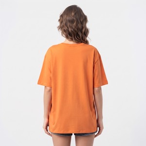 Camiseta de Verano para Mujer, Cuello en V, Holgada, Color Sólido, Informal, Manga Corta, Venta al Por Mayor, Alta Calidad - Product Image 3