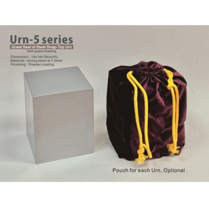 Urna de acero inoxidable duradera de buena calidad, Serie de urnas, artesanías de Metal pulido, producto funerario para urna de cremación, serie 5 U503 - Product Image 3