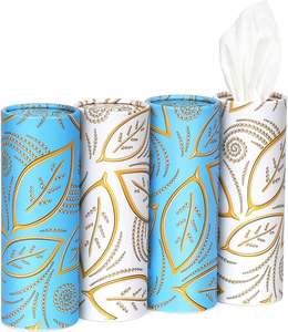 Cylindre de mouchoirs en papier de bambou premium pour voiture, tube de mouchoirs portable, fournisseur et fabricant de mouchoirs automobiles - Product Image 3