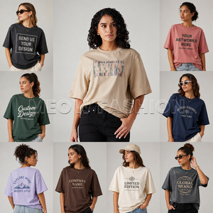 เสื้อยืดผู้หญิงทรงหลวม ไหล่ตก พิมพ์ลาย ผ้าหนา สไตล์สตรีทแวร์ พร้อมส่ง จำนวนมาก ขายส่งแบบยกแพ็ค - Product Image 1