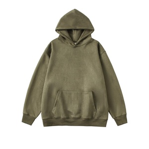 Sweat-shirt à capuche décontracté et ample pour homme, unisexe, avec impression de logo personnalisé, broderie, en gros, épais et uni, pour survêtement - Product Image 5