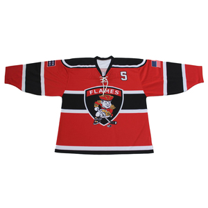 Maillots de hockey sur glace personnalisés par sublimation, 100 % polyester respirant, coupe ample, maillot d'équipe sublimé, vêtements de sport unisexes - Product Image 1